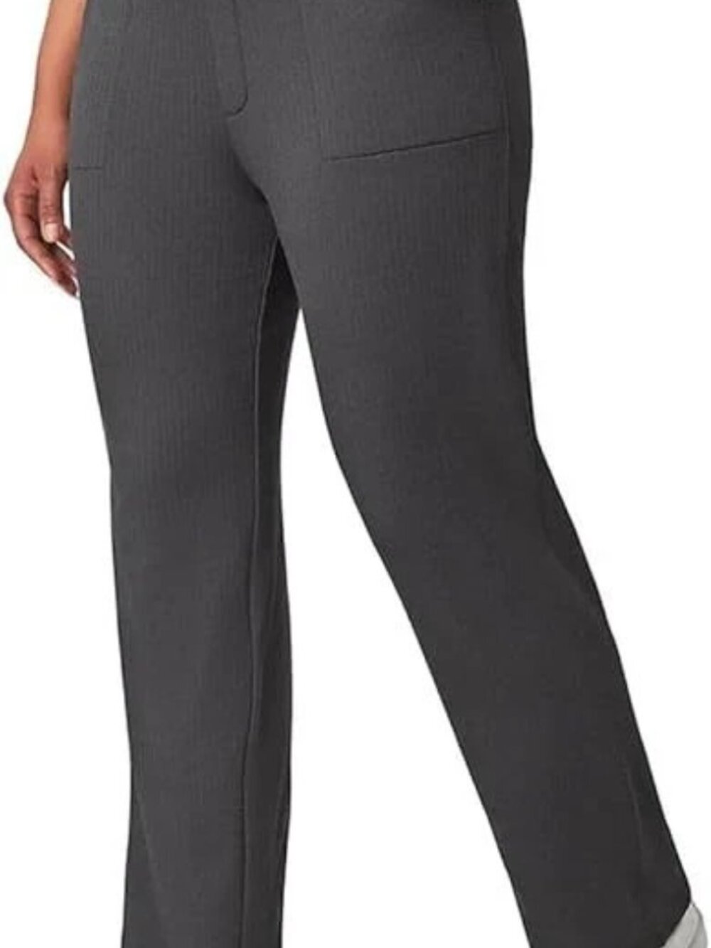 Mondetta Women's Plus Size XXL Black Herringbone Straight Leg Pants NWT